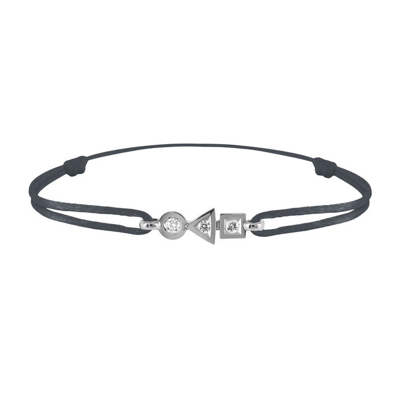 trilogy bracelet in 3-diamond gold