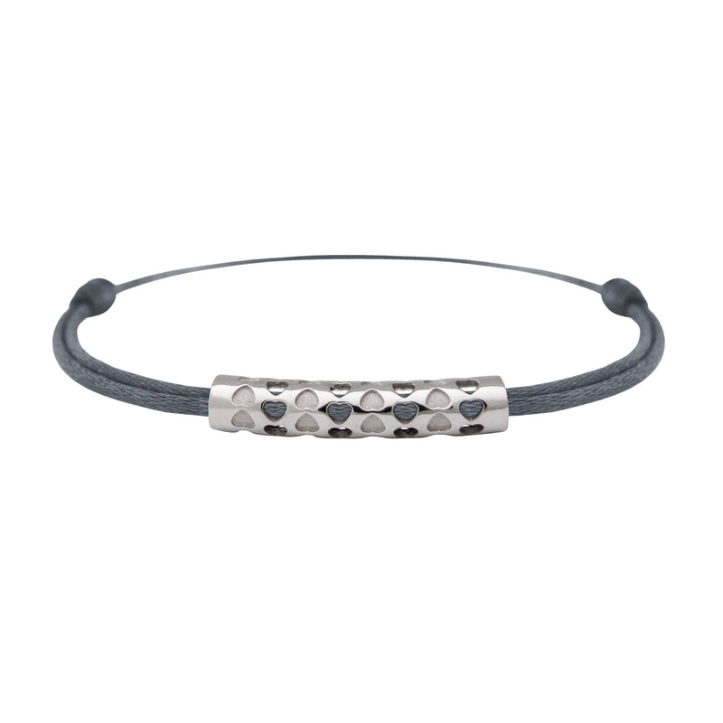 Bracelet lien Tournaire tube or cupidon cœur