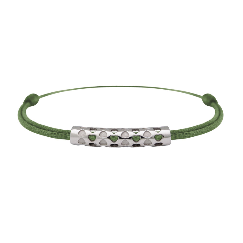 Bracelet lien Tournaire tube or cupidon cœur