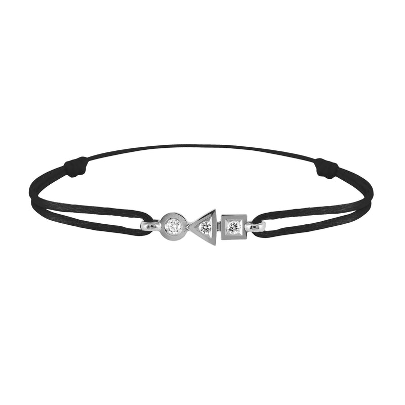 trilogy bracelet in 3-diamond gold