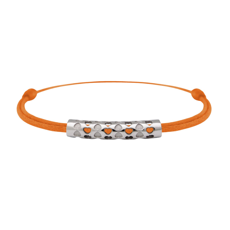 Bracelet lien Tournaire tube or cupidon cœur
