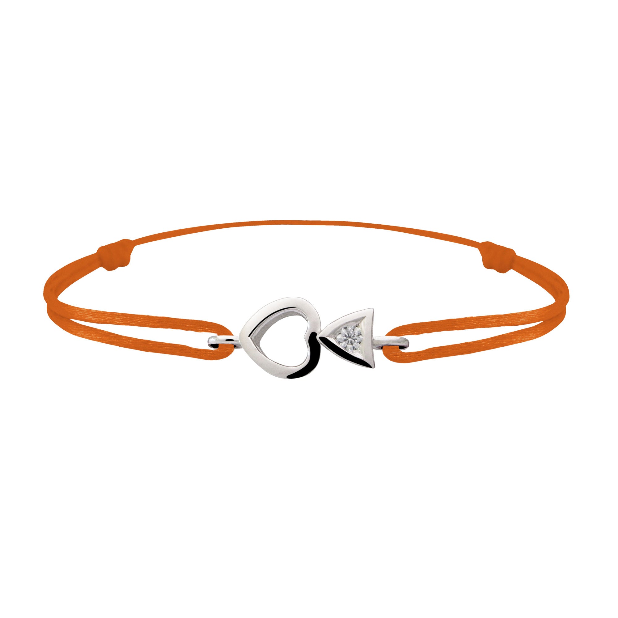Bracelet lien Tournaire "cupidon cœur" or et diamant