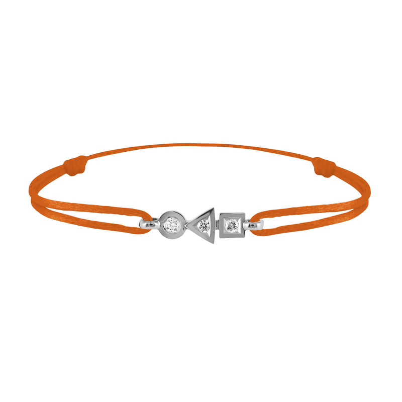 trilogy bracelet in 3-diamond gold