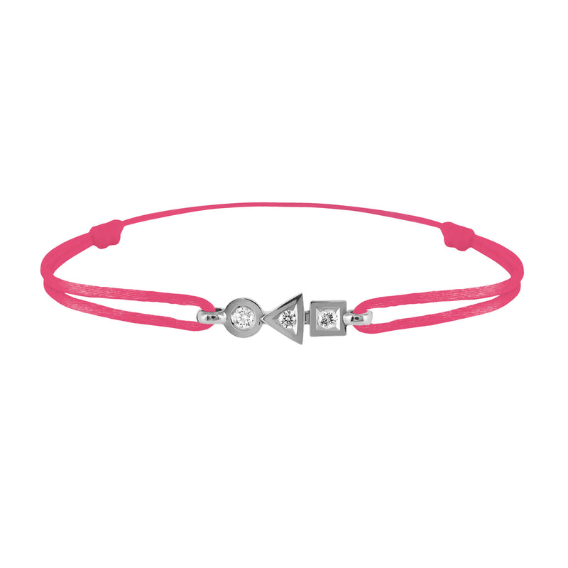 trilogy bracelet in 3-diamond gold