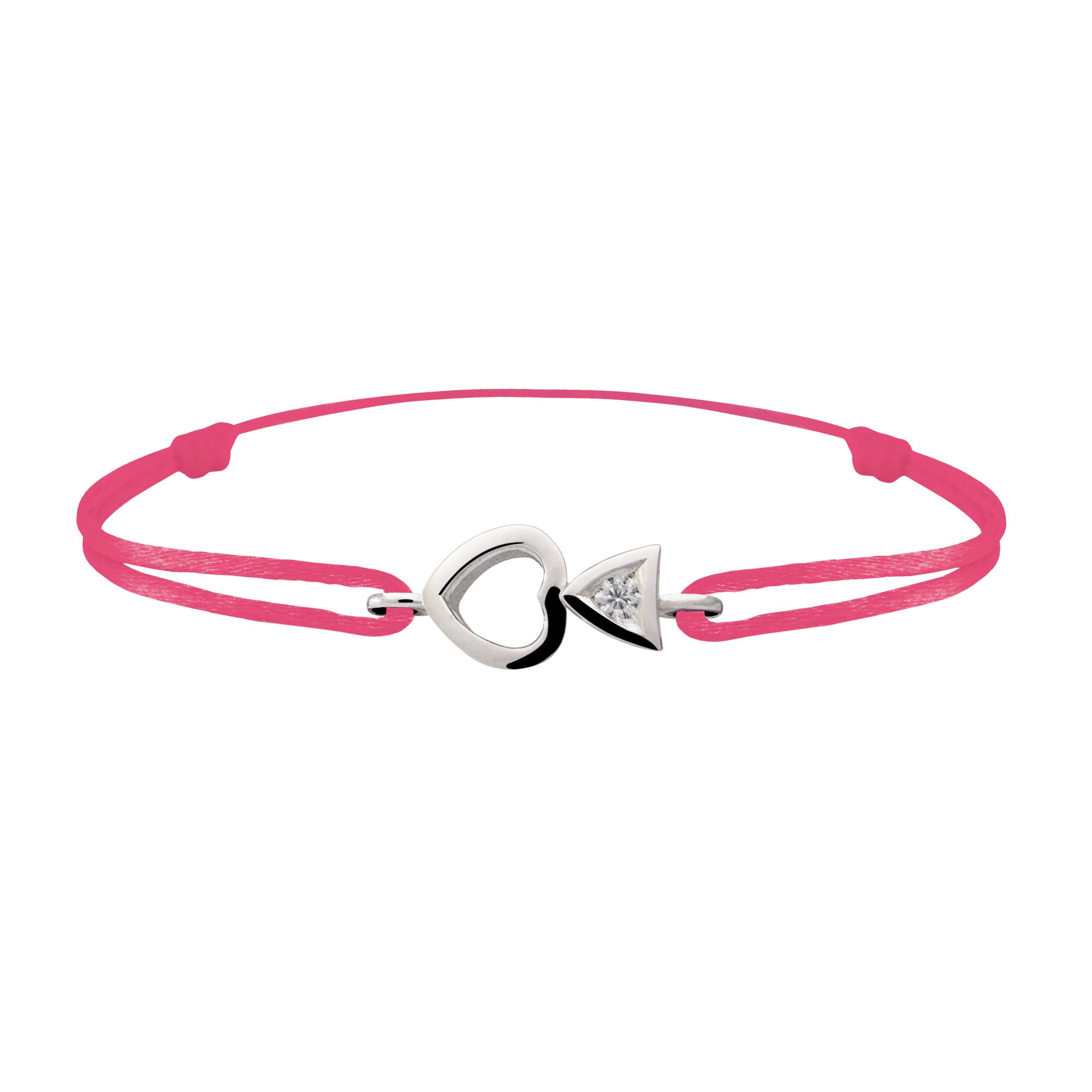 Bracelet lien Tournaire "cupidon cœur" or et diamant