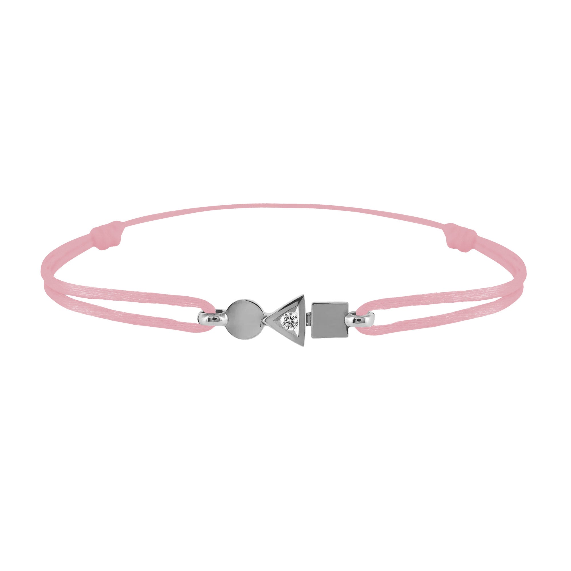 Bracelet Trilogie plein en or et diamant