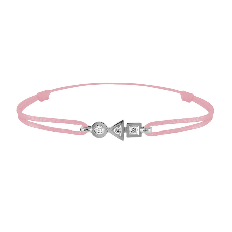 trilogy bracelet in 3-diamond gold