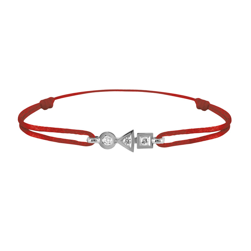 trilogy bracelet in 3-diamond gold