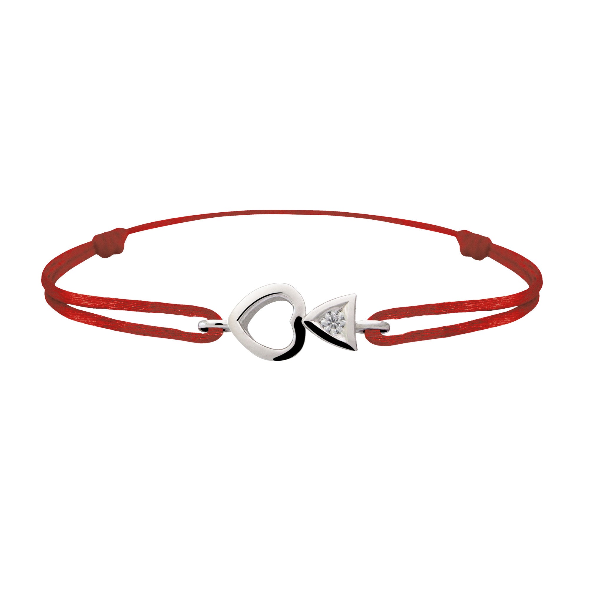 Bracelet lien Tournaire "cupidon cœur" or et diamant