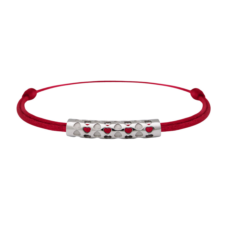 Bracelet lien Tournaire tube or cupidon cœur