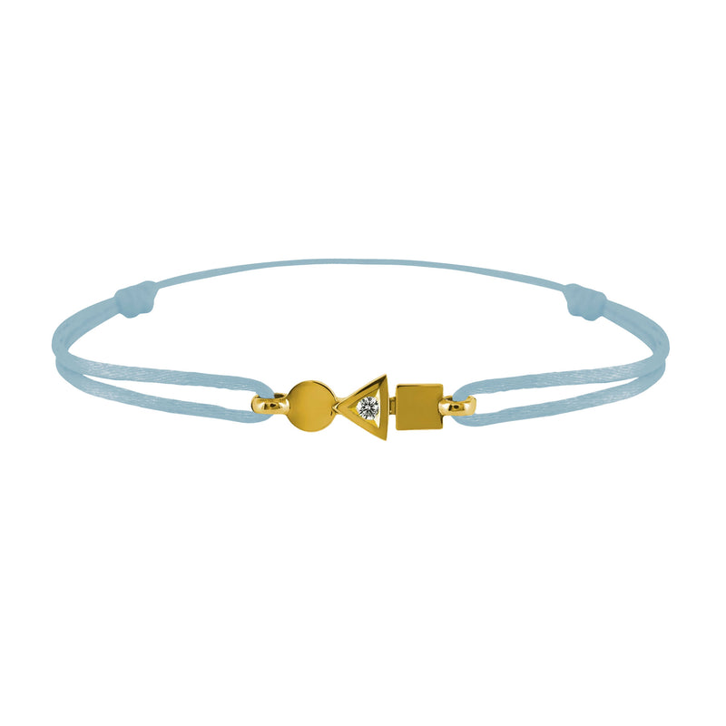 trilogy gold and diamond bracelet