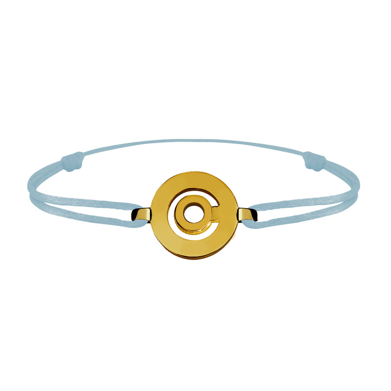 Bracelet lien Tournaire signe labyrinthe rond or