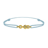 trilogy bracelet in 3-diamond gold