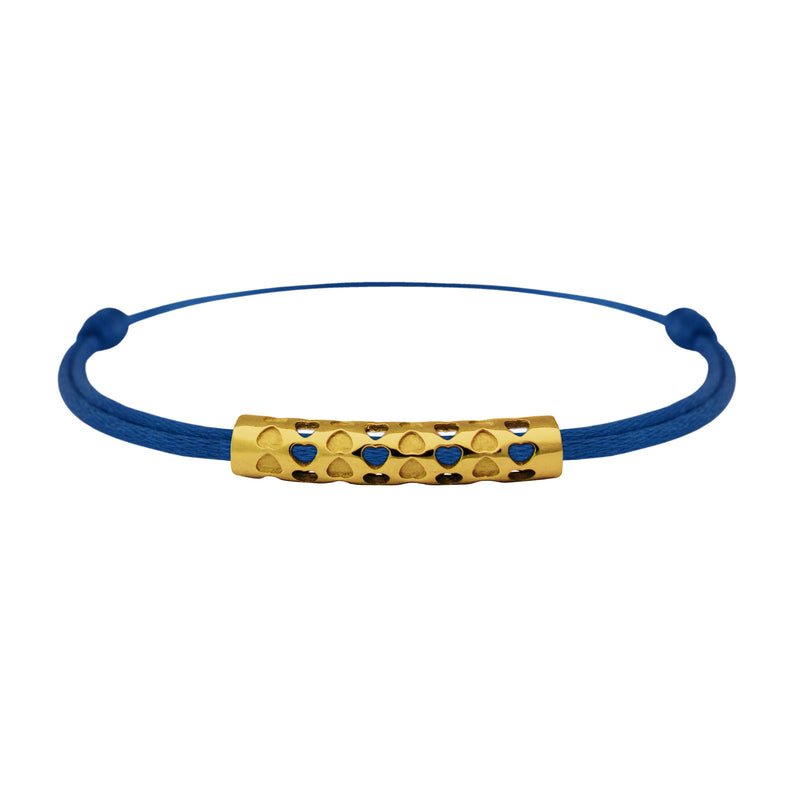 Bracelet lien Tournaire tube or cupidon cœur