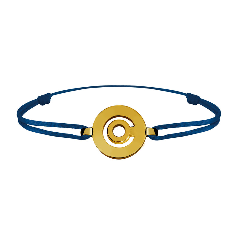 Bracelet lien Tournaire signe labyrinthe rond or
