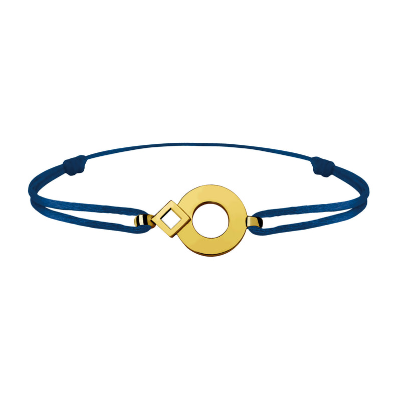 Bracelet lien Tournaire signe éclipse rond or