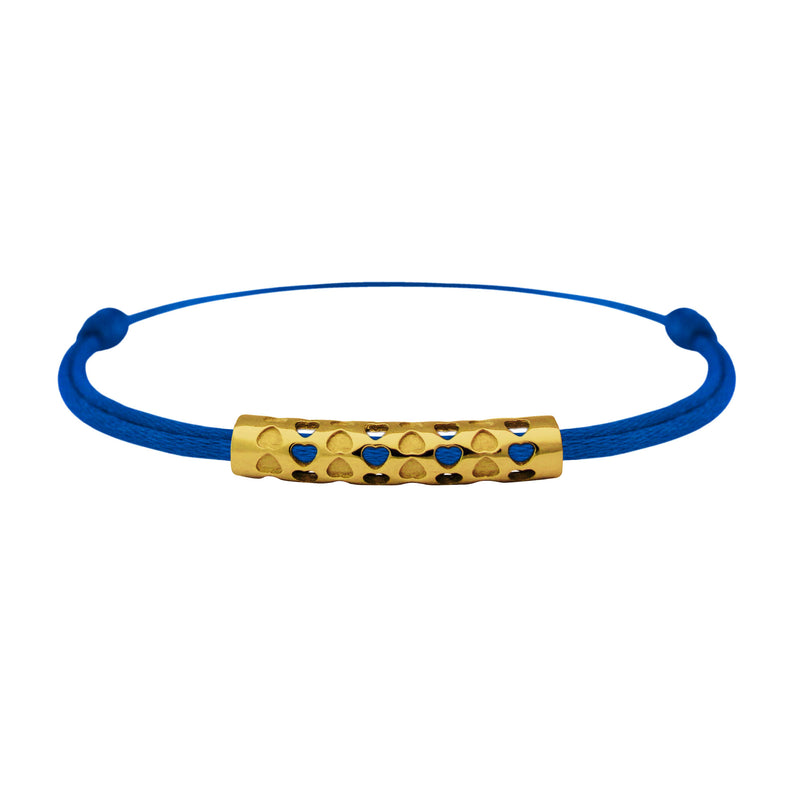 Bracelet lien Tournaire tube or cupidon cœur