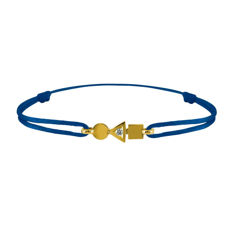 trilogy gold and diamond bracelet