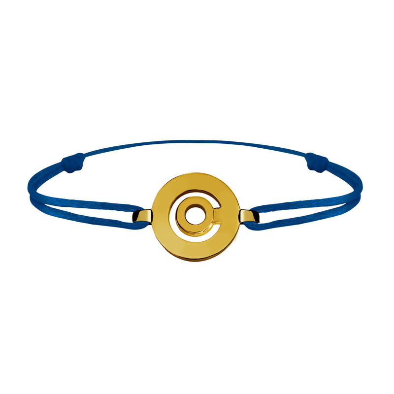 Bracelet lien Tournaire signe labyrinthe rond or