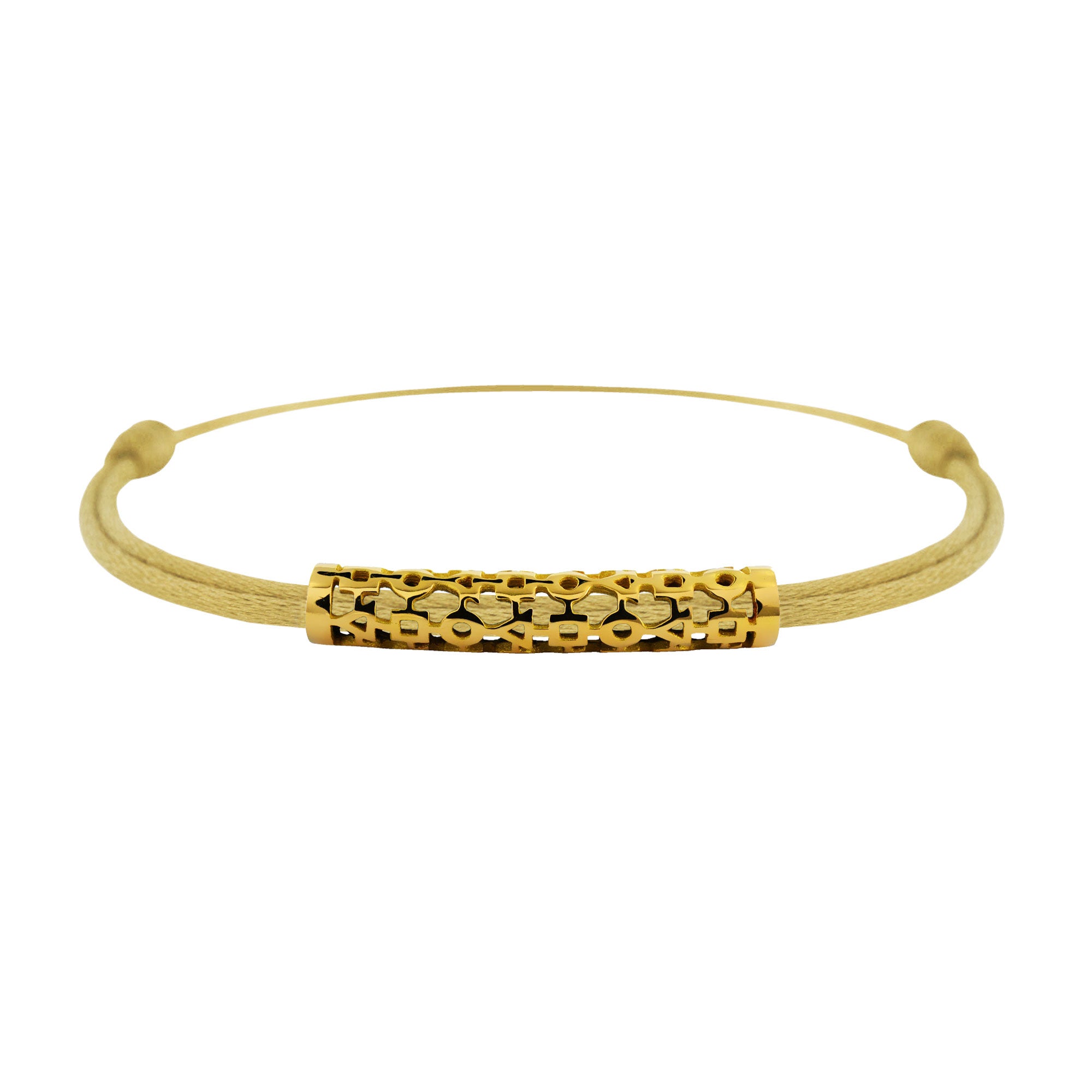 Bracelet lien Tournaire tube or trilogie