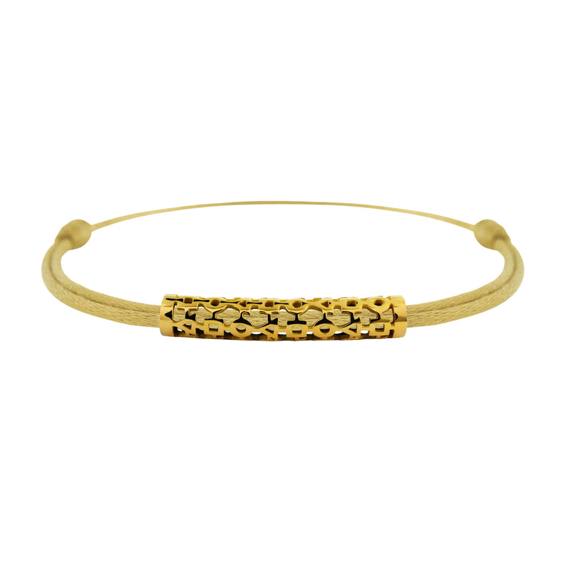 Tournaire gold tube link bracelet trilogy