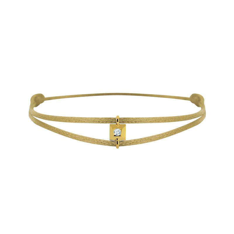 Mon Alchimie square  bracelet in gold and diamonds