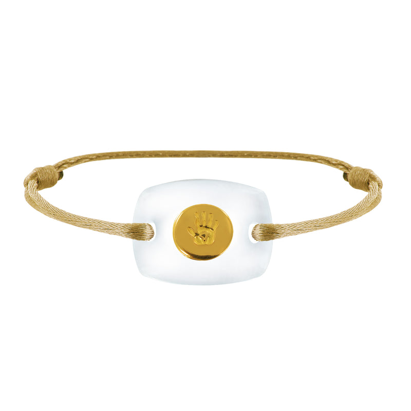 Bracelet Empreinte de mains lien émotion en or