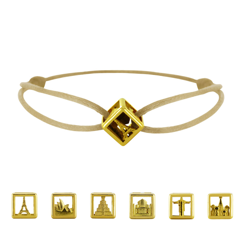 Bracelet Dé de voyage en Or
