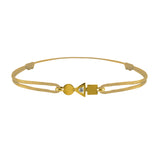trilogy gold and diamond bracelet