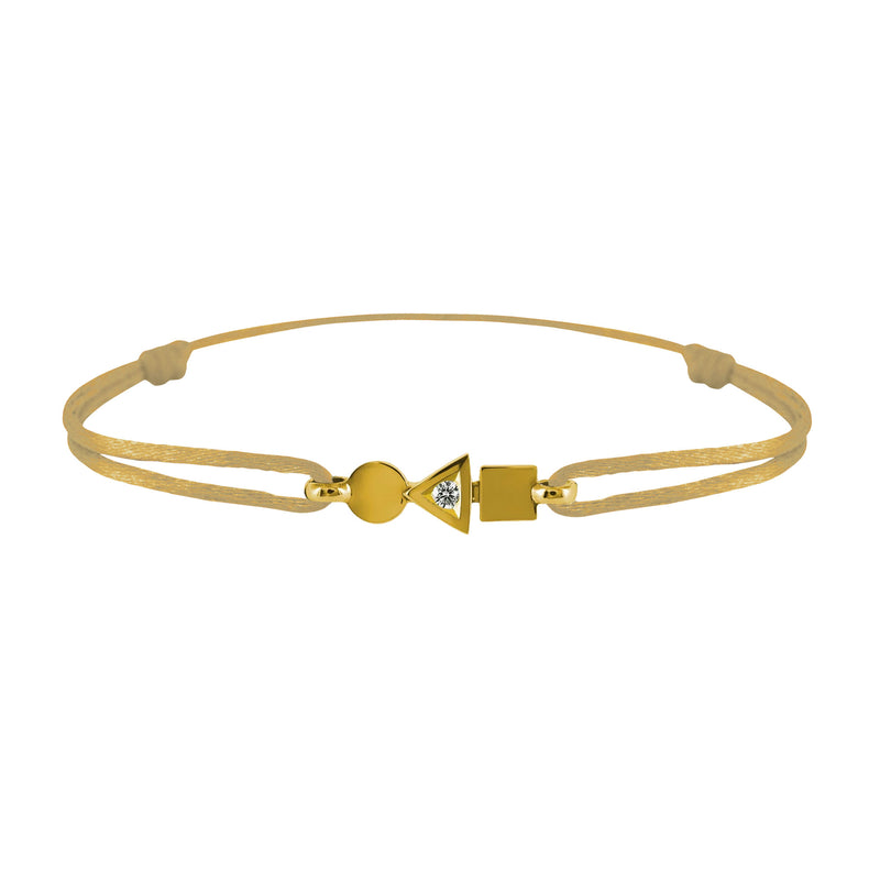 trilogy gold and diamond bracelet