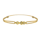 trilogy bracelet in 3-diamond gold