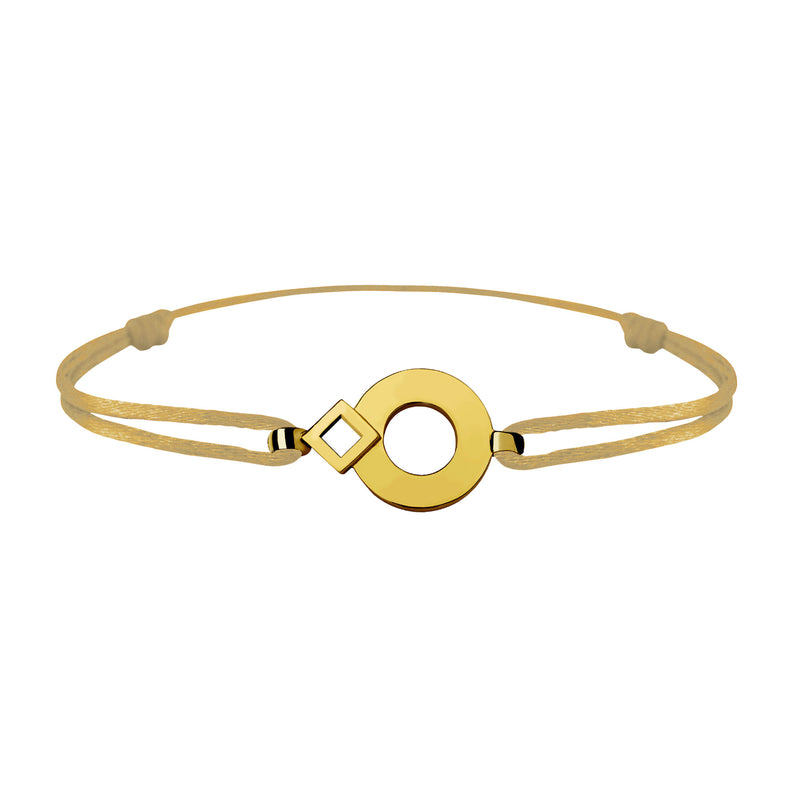 Bracelet lien Tournaire signe éclipse rond or