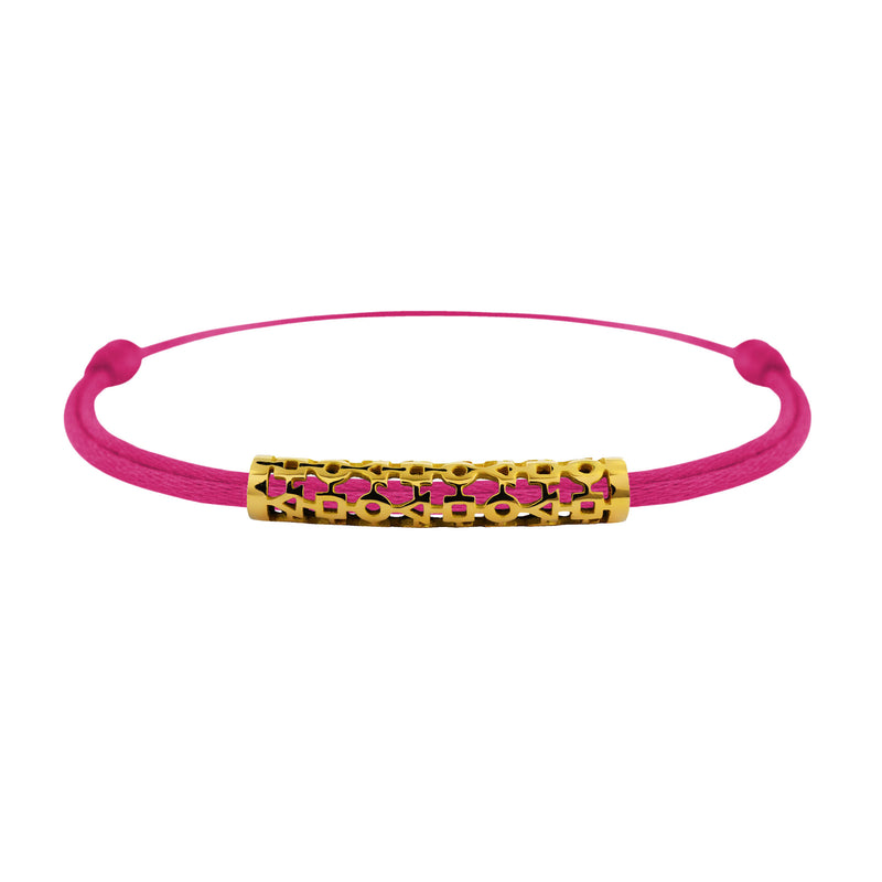 Tournaire gold tube link bracelet trilogy