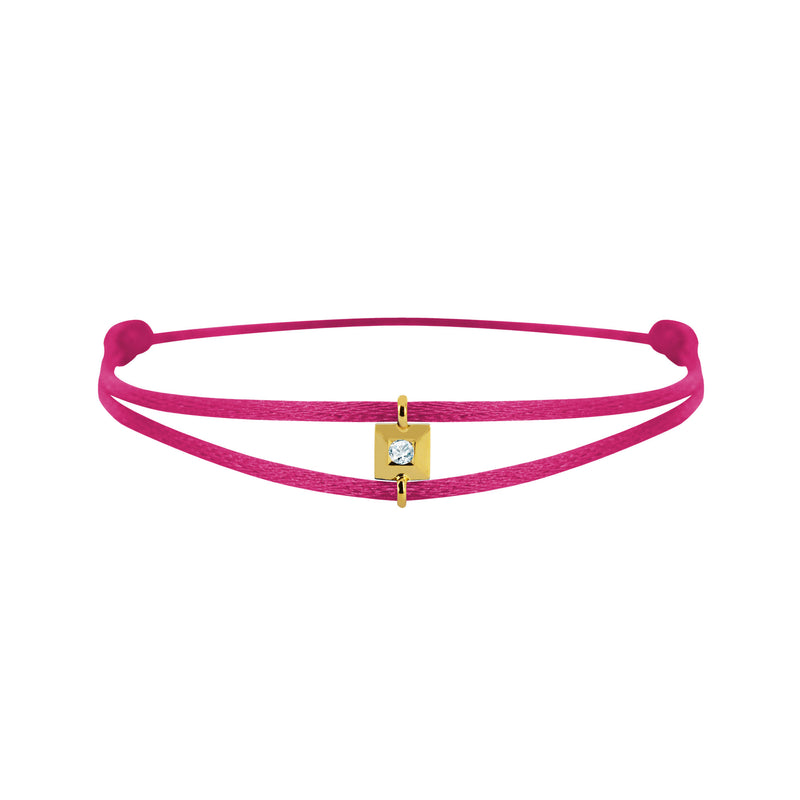 Mon Alchimie square  bracelet in gold and diamonds