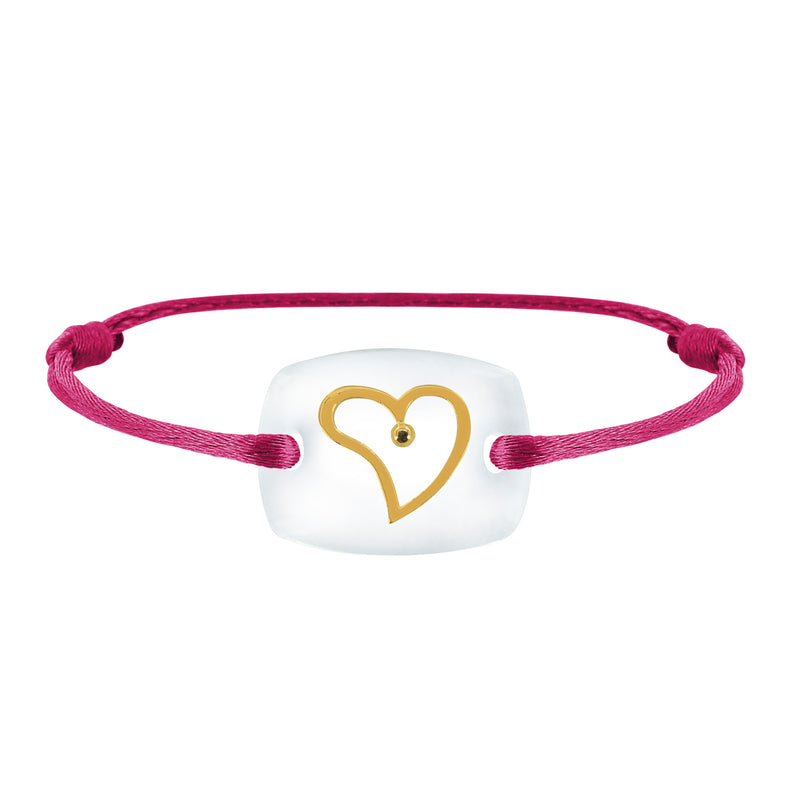 Bracelet Cœur amour lien émotion en or