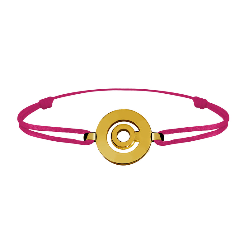 Bracelet lien Tournaire signe labyrinthe rond or