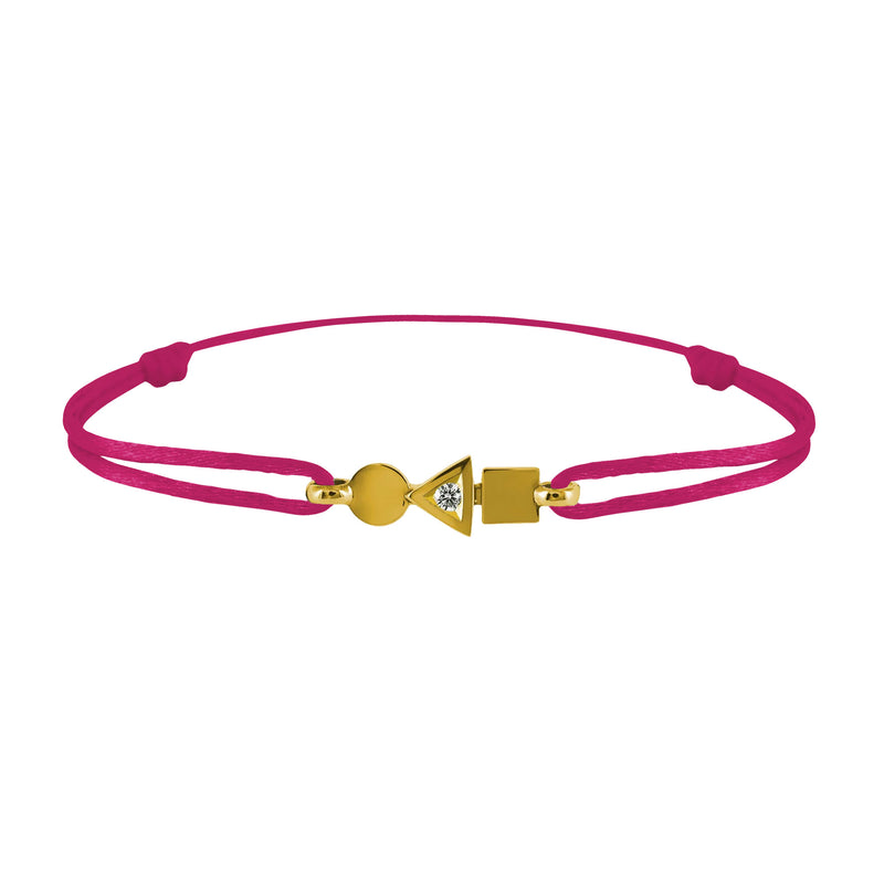 trilogy gold and diamond bracelet