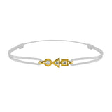 trilogy bracelet in 3-diamond gold