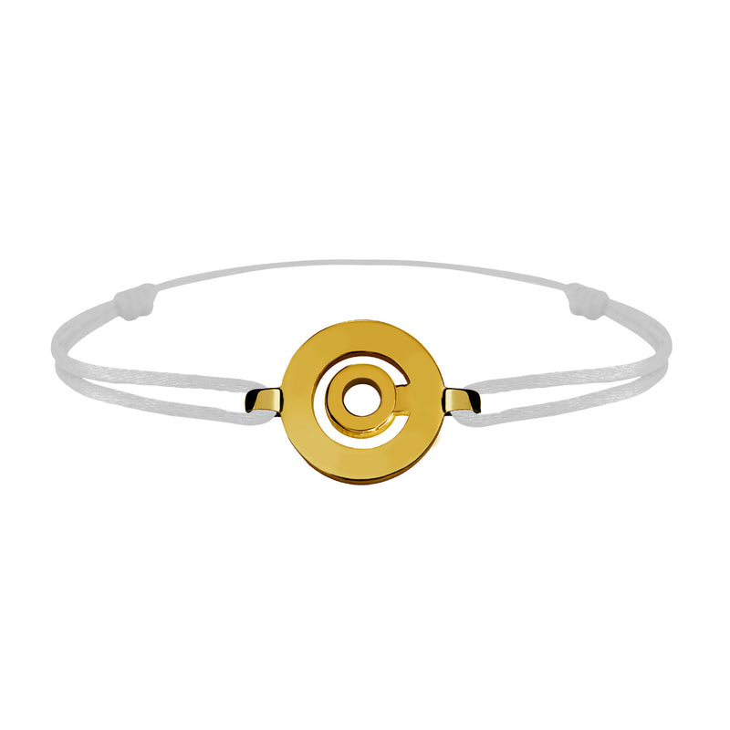 Bracelet lien Tournaire signe labyrinthe rond or