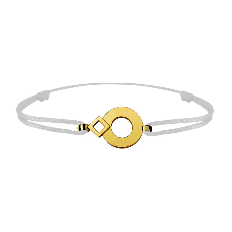 Bracelet lien Tournaire signe éclipse rond or