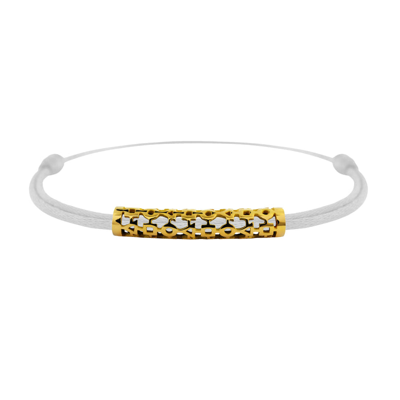 Tournaire gold tube link bracelet trilogy