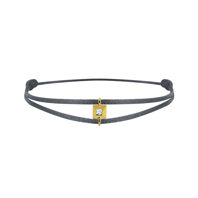 Mon Alchimie square  bracelet in gold and diamonds