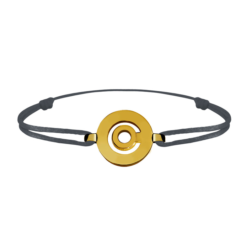 Bracelet lien Tournaire signe labyrinthe rond or