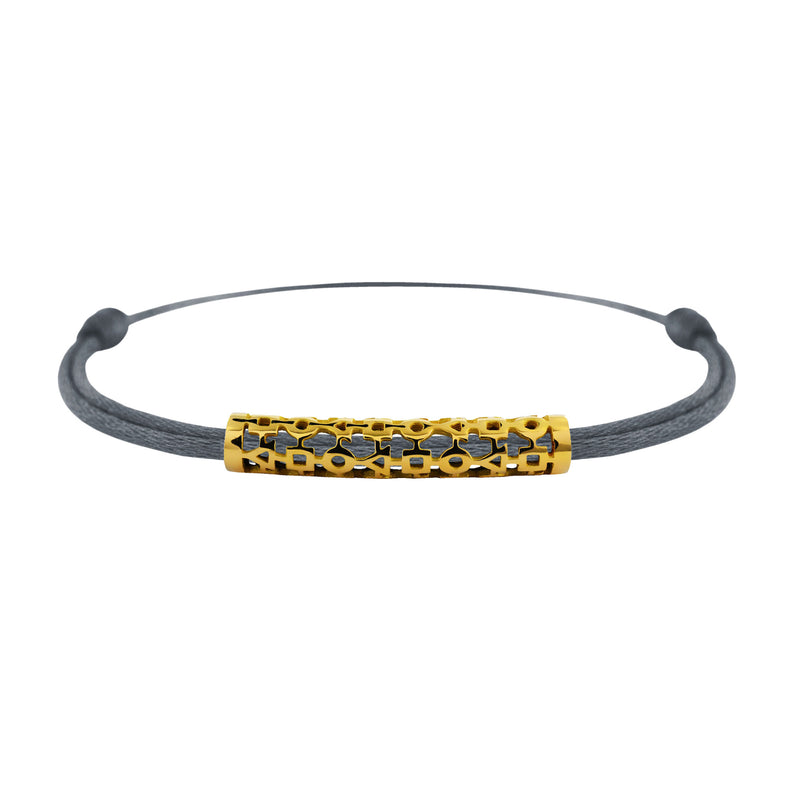 Tournaire gold tube link bracelet trilogy