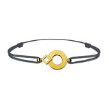 Bracelet lien Tournaire signe éclipse rond or