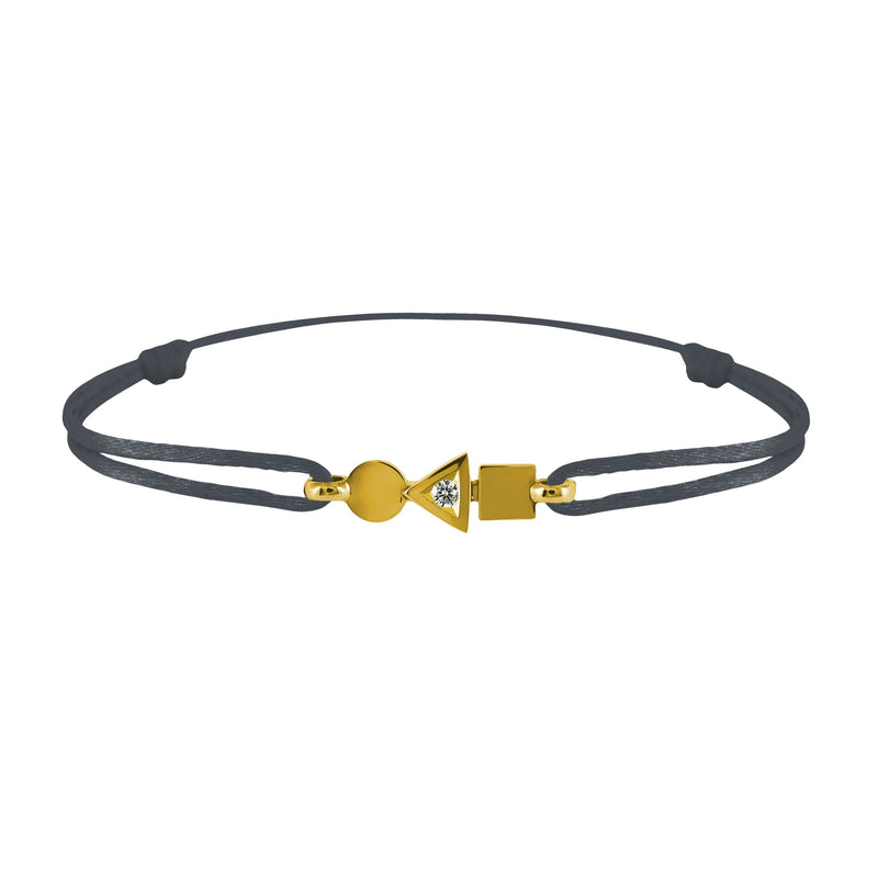 trilogy gold and diamond bracelet