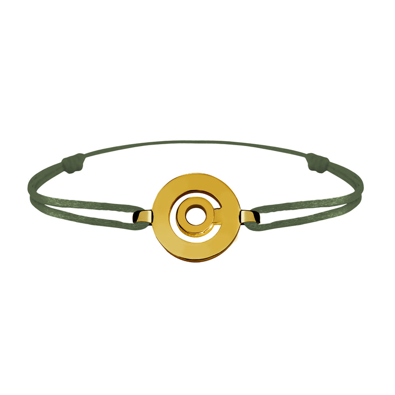Bracelet lien Tournaire signe labyrinthe rond or
