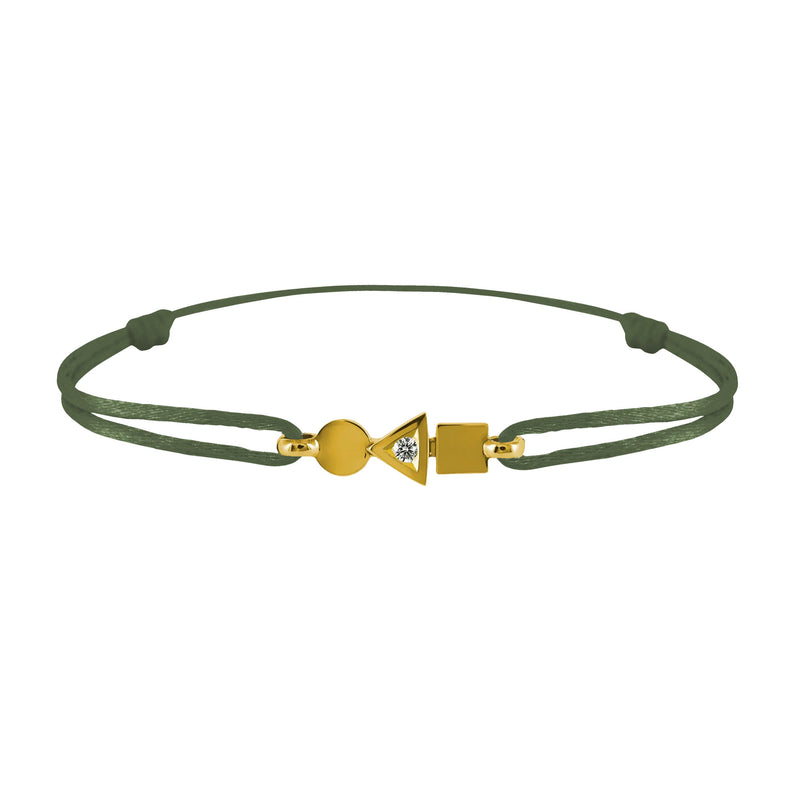 trilogy gold and diamond bracelet