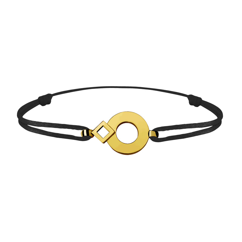 Bracelet lien Tournaire signe éclipse rond or