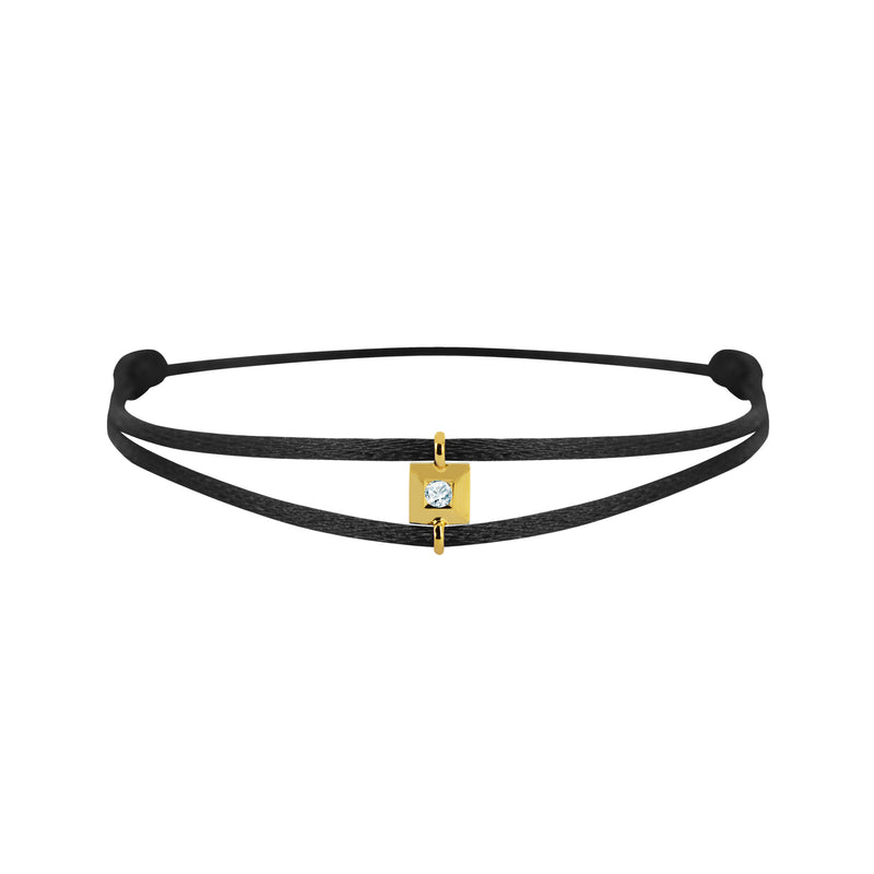 Mon Alchimie square  bracelet in gold and diamonds